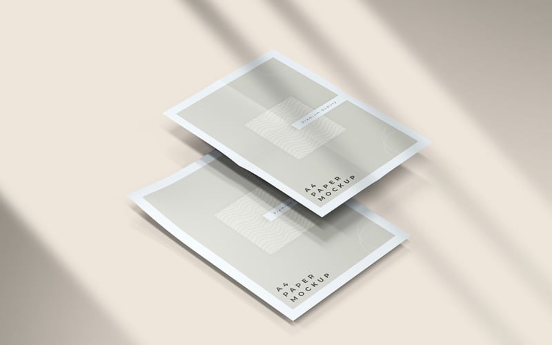 Flyer or letterhead mockup a4 paper mockup psd template Vol 12