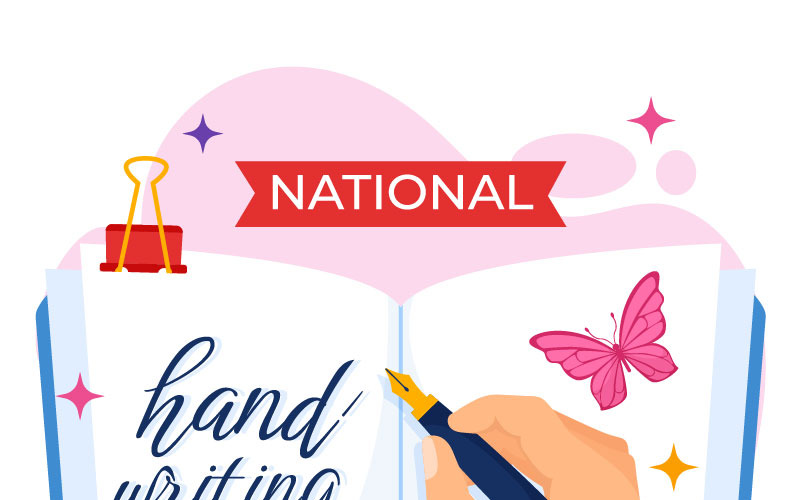12 Illustration zum Nationalen Tag der Handschrift
