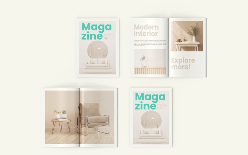 Magazine mockup psd template Vol 05 #368925 - TemplateMonster