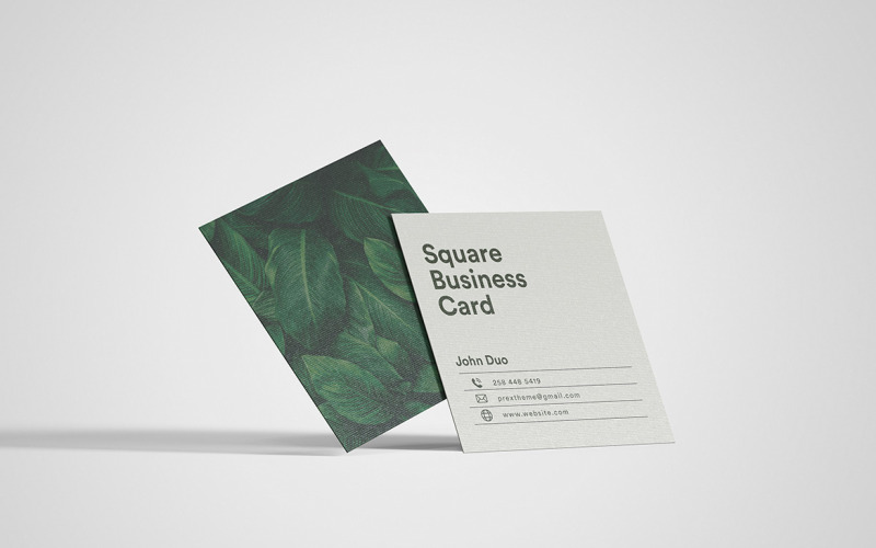 Mockup di biglietti da visita quadrati Vol 01