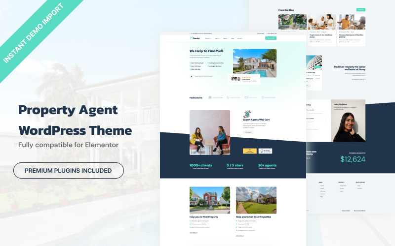 Homy - 房地产经纪人 WordPress 主题