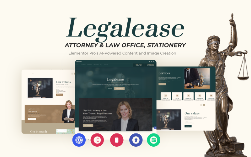 Legalease - Advokat & advokatbyrå Wordpress Webbplats