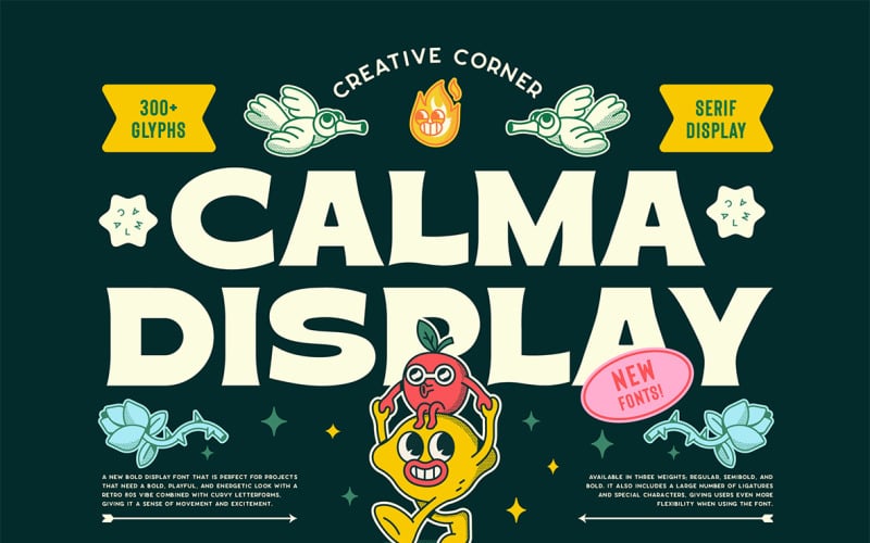 Calma-Schriftart – Retro-80er-Jahre-Atmosphäre