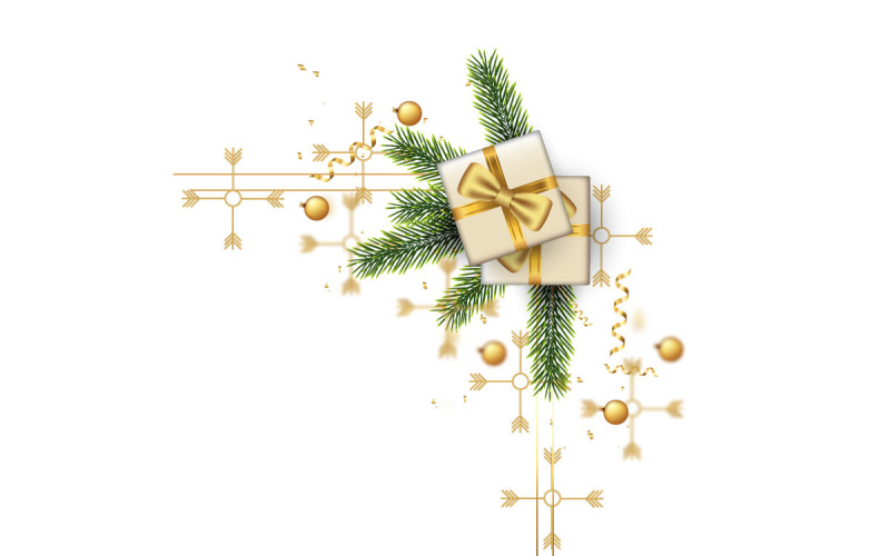 Collezione di cornici e bordi natalizi Idea di un angolo per ghirlanda natalizia vettoriale
