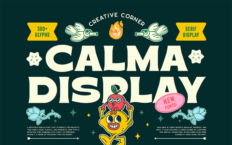 Czcionka Calma – klimat retro lat 80