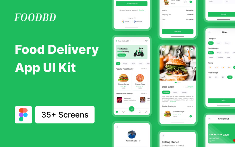 FOODBD Food Delivery App 369101 TemplateMonster