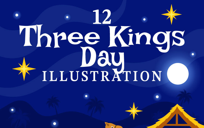 12 Ilustracja z okazji Dnia Trzech Króli