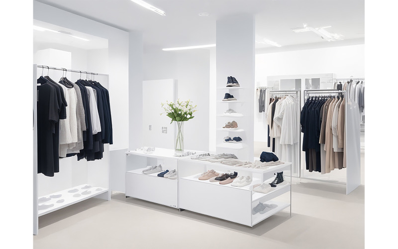 Přehlídka oděvních produktů v showroomu č. 03