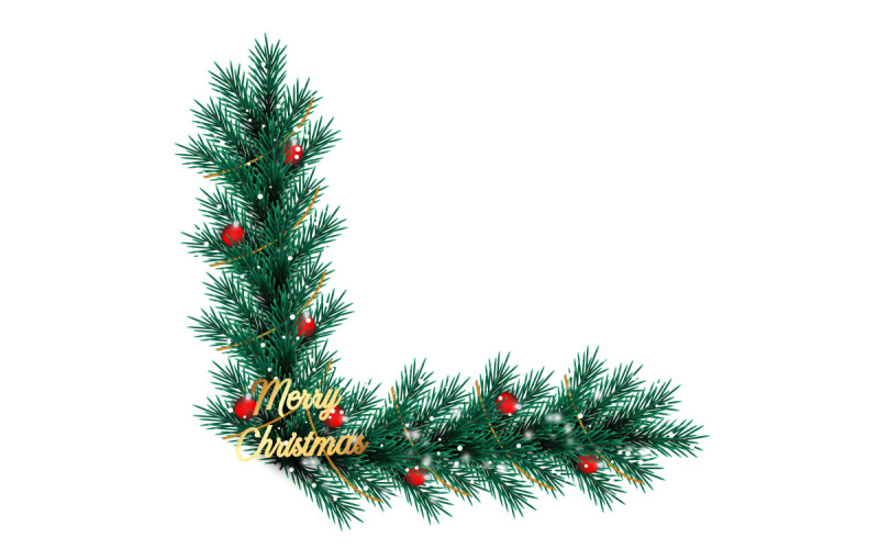 raccolta di cornice e bordi di Natale vettoriale Vector Christmas garland corner design
