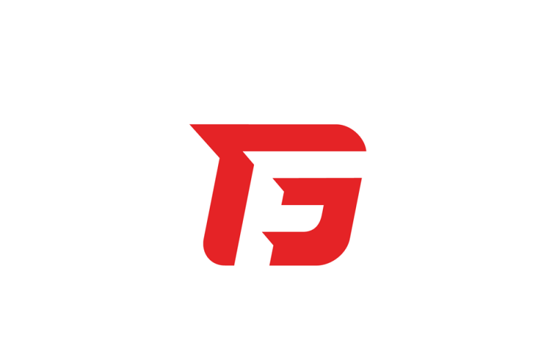 Šablona loga rychlejší písmeno FG FG GF
