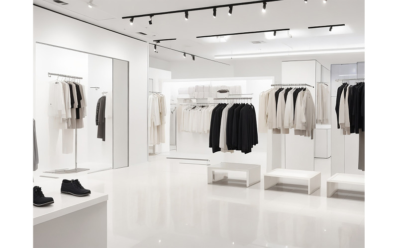 Vetrina dei prodotti di abbigliamento nello showroom 07