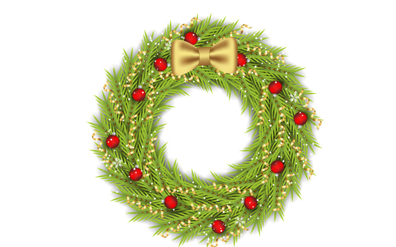 Decoración de corona de feliz Navidad