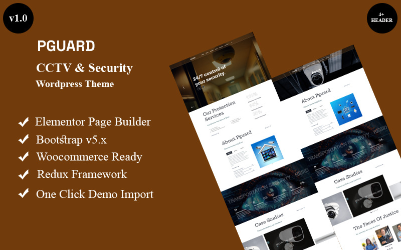 Pguard - Tema Wordpress de CFTV e Segurança