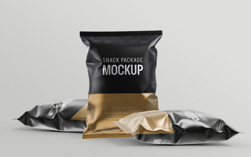 Snack Package Mockup PSD Template Vol 20