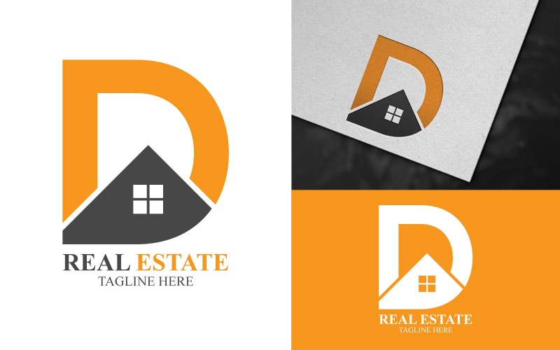 D-Immobilien-Logo-Vorlage
