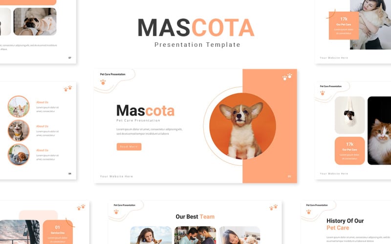 Mascota - 宠物护理主题演讲模板