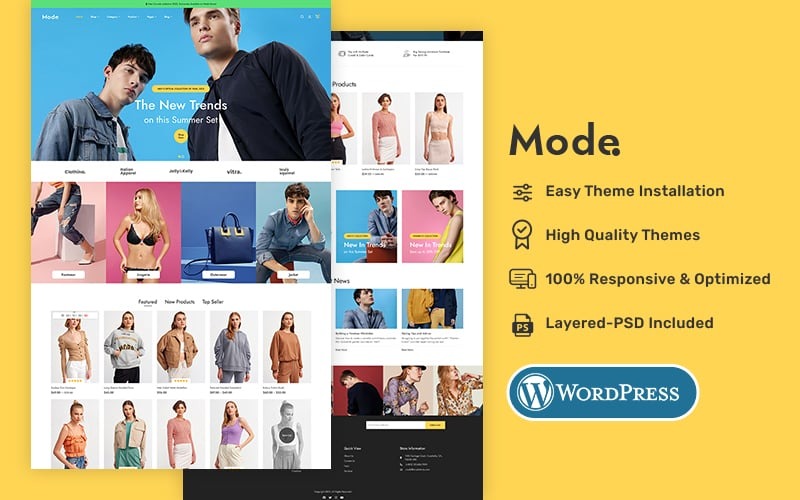 Mode – Minimales WooCommerce-Theme für Mode- und Lifestyle-Shops