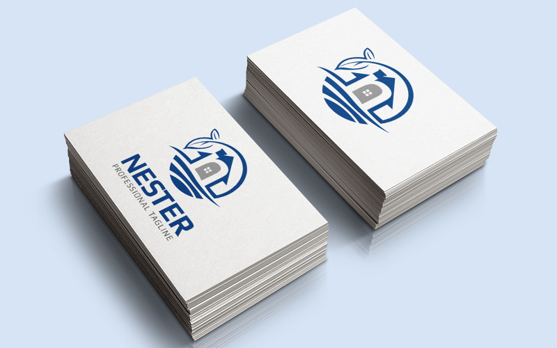 Nester, Letter N, House and Property Logo