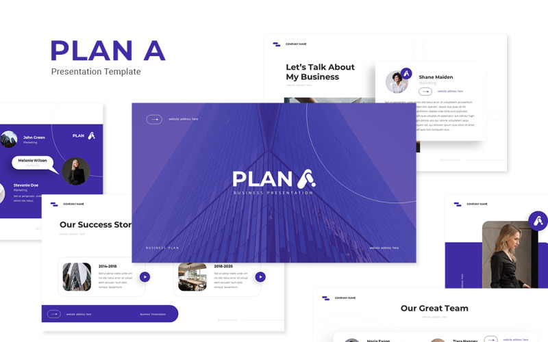 Plan A — biznesowy szablon Prezentacji Google