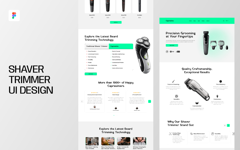 Shaver Trimmer UI Design Template