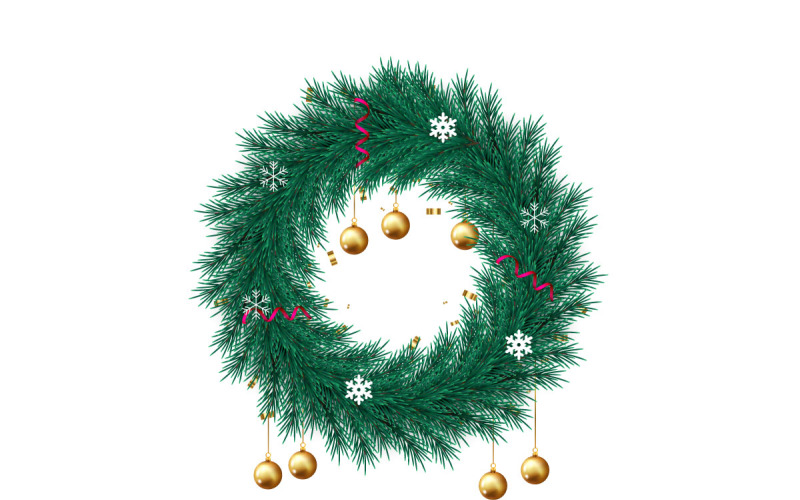 Feliz Navidad corona sobre fondo transparente