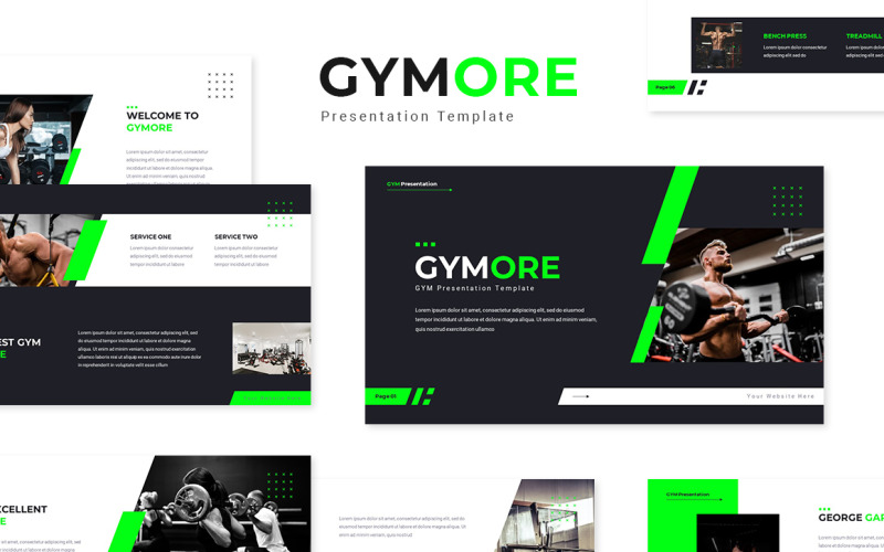 Gymore – GYM Powerpoint sablon