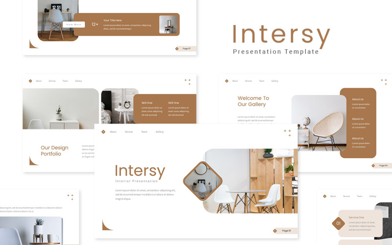 Intersy – Google Slides-Vorlage für Innenräume