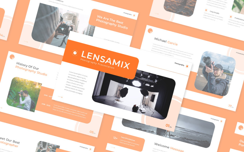 Lensamix - Modèle Google Slides pour la photographie