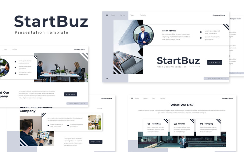 StartBuz - Pitch Deck Powerpoint Template