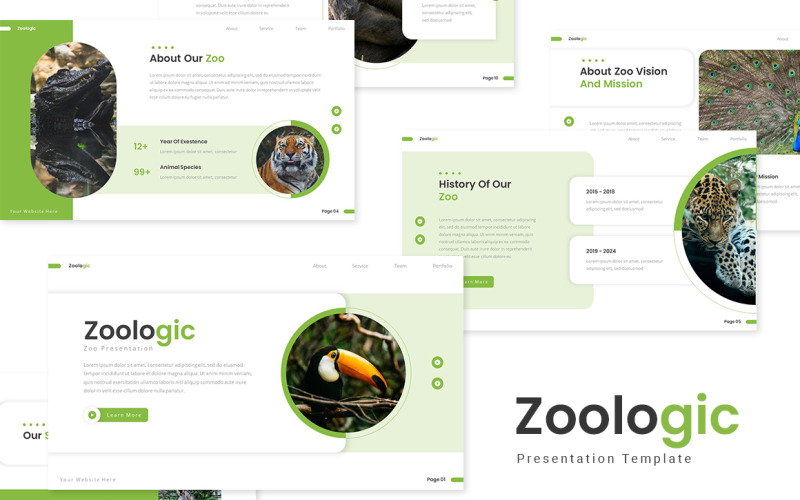 Zoologico: modello di presentazioni Google Zoo