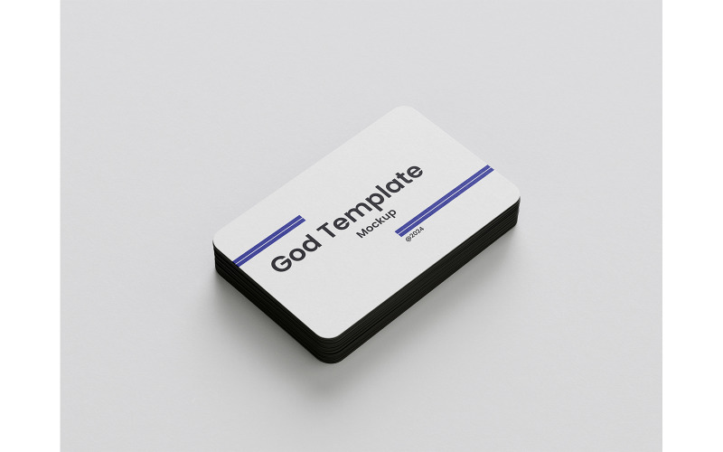 Afgerond visitekaartje mockup