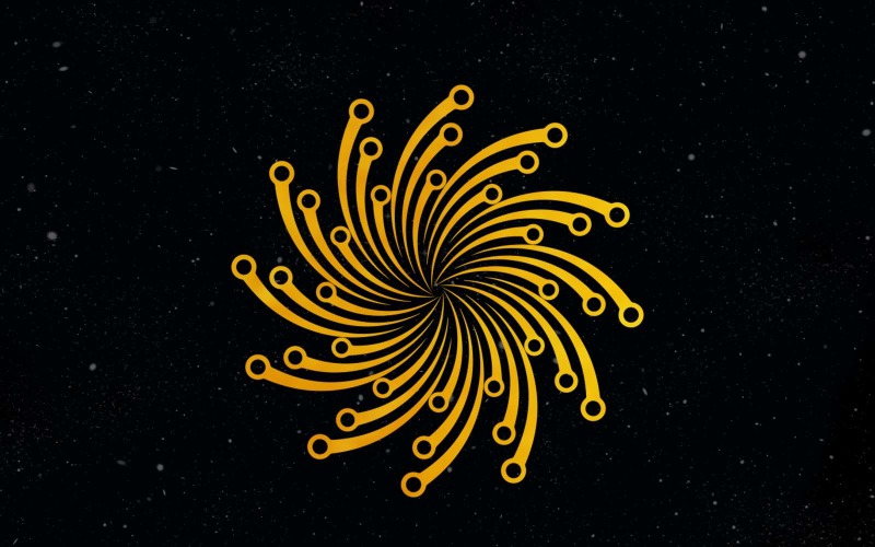 Creative Golden Vintage Flower Logo Design - Identita značky