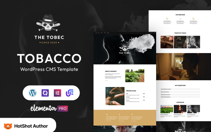 Das WordPress-Theme „Tobec – Zigarren und Tabak“.