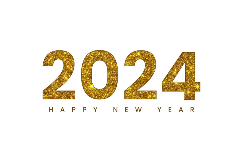 金色闪光2024新年快乐