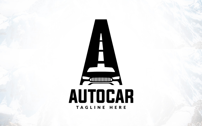 Letter A automerk auto-logo ontwerp