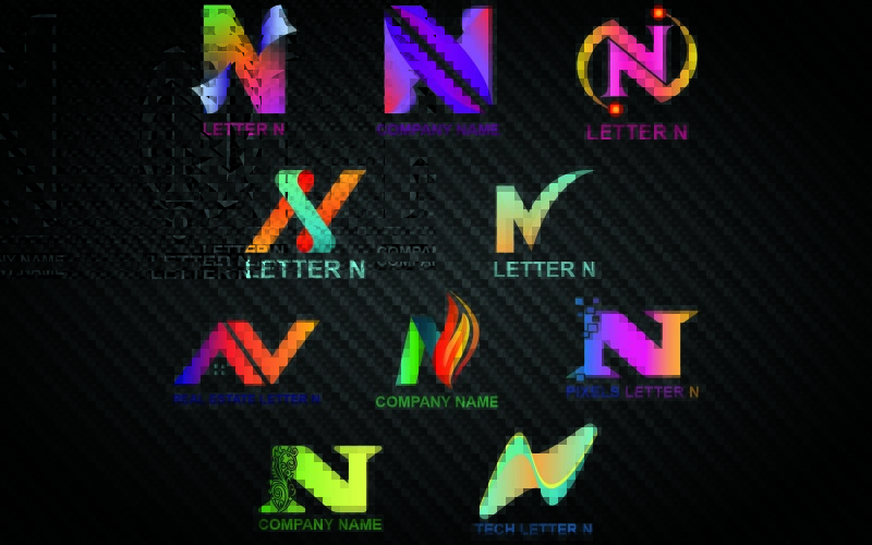 Plantilla de logotipo de letra N para todas las empresas y marcas