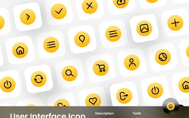 Conjunto de iconos de interfaz de usuario estilo de contorno circular ...