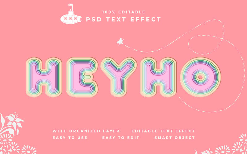 Heyho Editable Text Effect