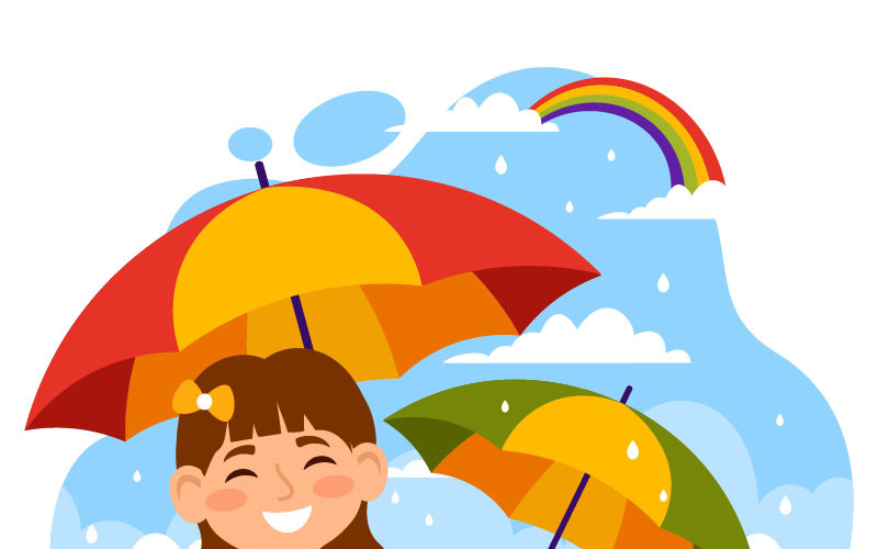 12 Ilustração do Dia Nacional do Guarda-chuva