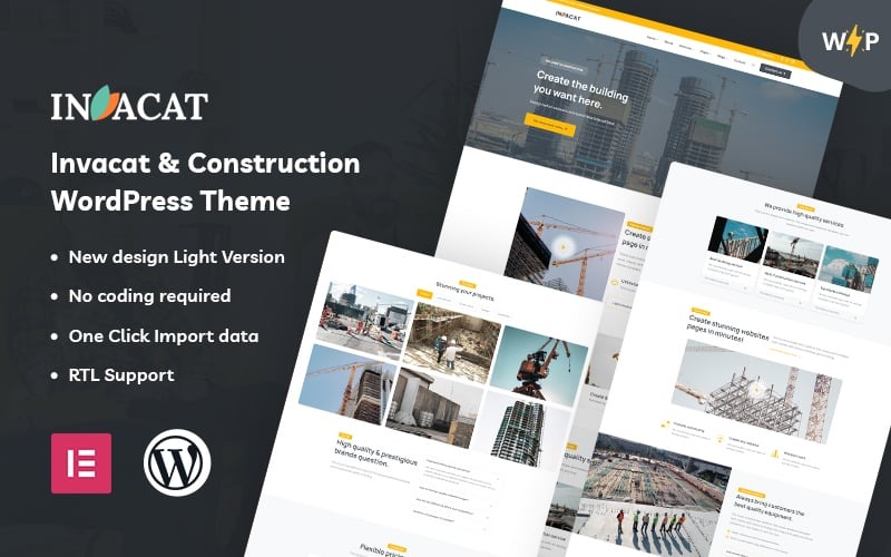 Invacat - Tema WordPress per l'edilizia