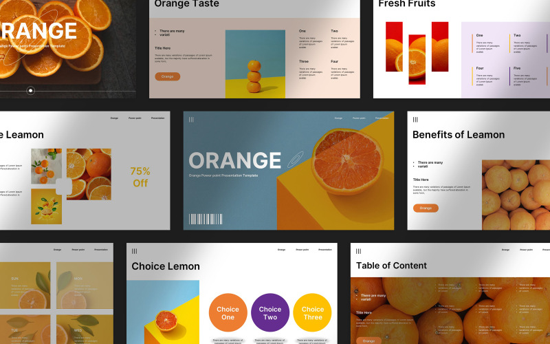 Orange PowerPoint-Präsentation