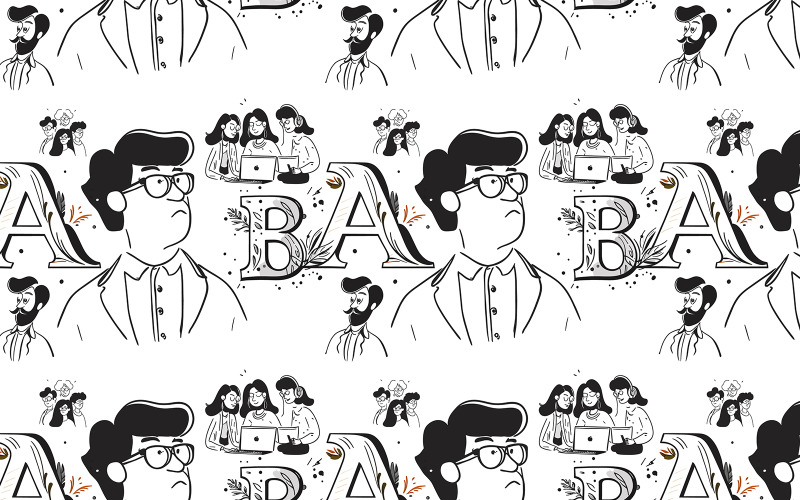 Pattren Doodels Lidé Podnikání