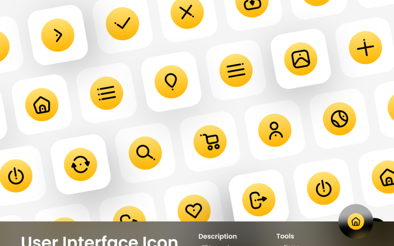 Pictogram voor gebruikersinterface instellen Cirkelvormige kleurovergangsstijl