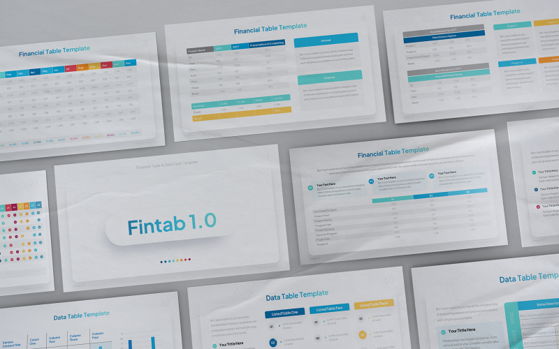 PowerPoint-Vorlage für Finanztabellen