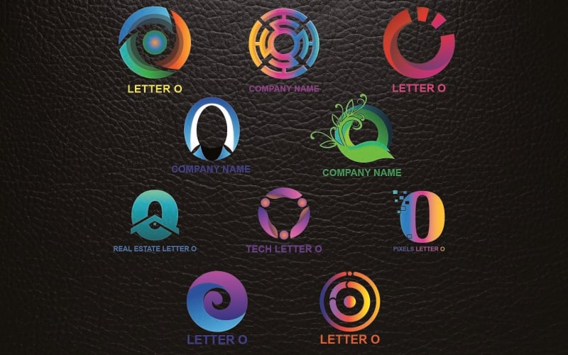 Tüm Şirketler ve Markalar İçin O Harfi Logo Şablonu