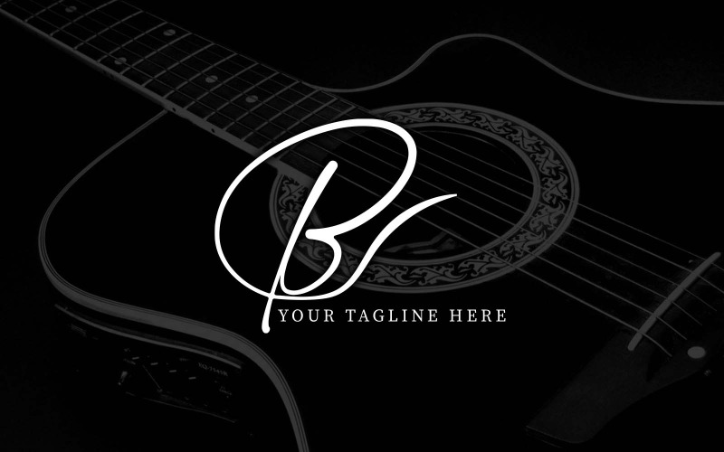 Calligrafia B lettera Logo design 2