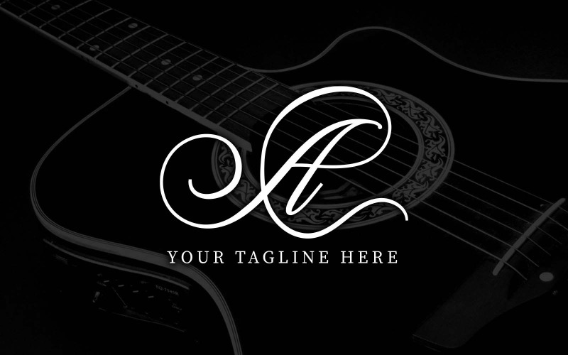 Calligraphie Une lettre Création de logo