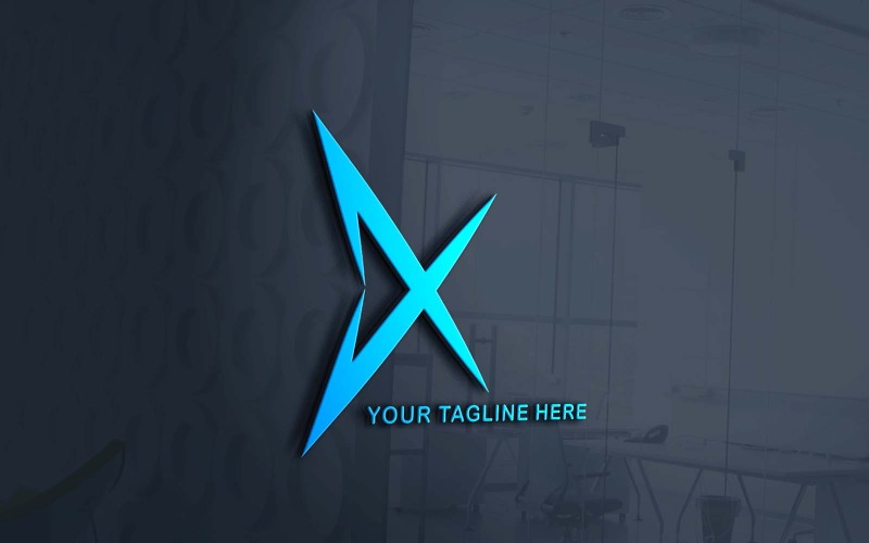 Création de logo d'entreprise tendance Creative X 2