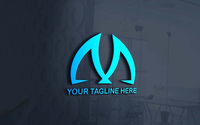 Creative M Trendig företagslogodesign - varumärke