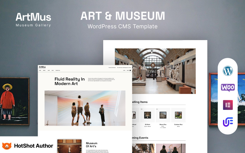 Artmus – Tema WordPress Elementor da Galeria do Museu